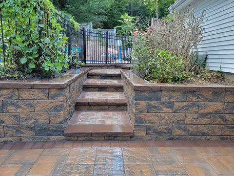 JNH Masonry retaining wall project